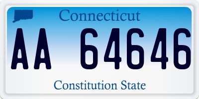 CT license plate AA64646