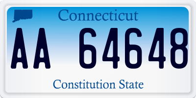 CT license plate AA64648