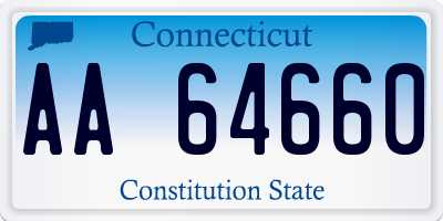 CT license plate AA64660