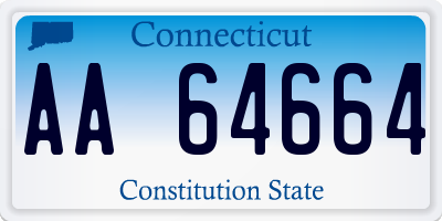 CT license plate AA64664