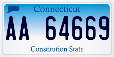 CT license plate AA64669