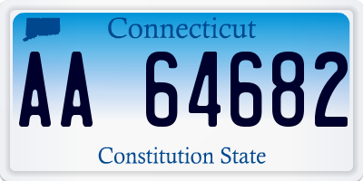 CT license plate AA64682