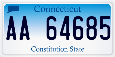 CT license plate AA64685
