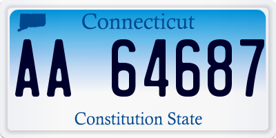 CT license plate AA64687