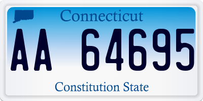 CT license plate AA64695