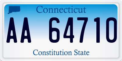 CT license plate AA64710