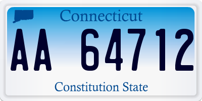 CT license plate AA64712