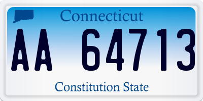 CT license plate AA64713