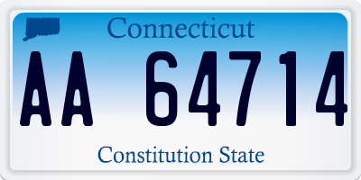 CT license plate AA64714