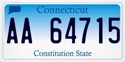 CT license plate AA64715