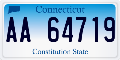 CT license plate AA64719