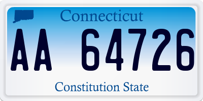 CT license plate AA64726