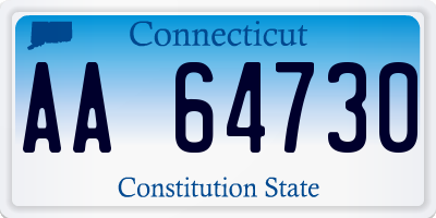 CT license plate AA64730