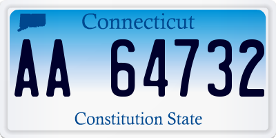 CT license plate AA64732