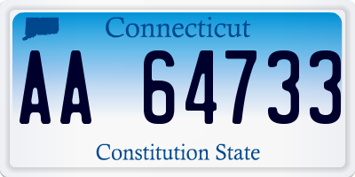 CT license plate AA64733