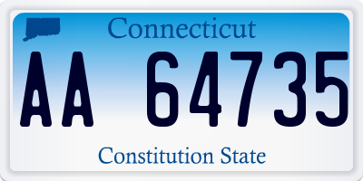 CT license plate AA64735