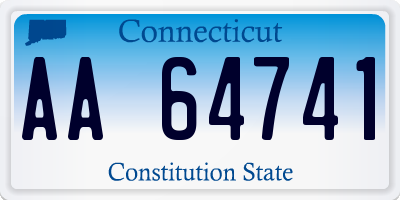 CT license plate AA64741