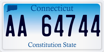 CT license plate AA64744