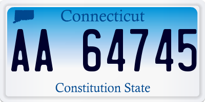 CT license plate AA64745