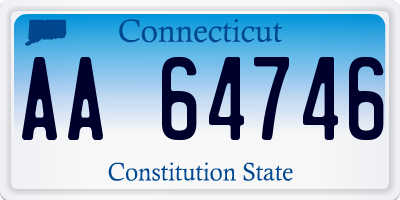 CT license plate AA64746