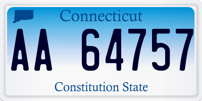 CT license plate AA64757