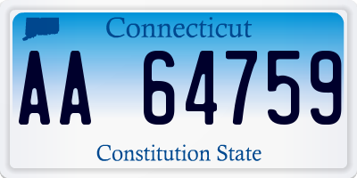 CT license plate AA64759