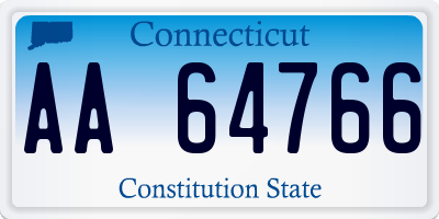 CT license plate AA64766