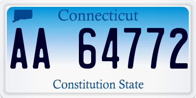 CT license plate AA64772