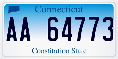 CT license plate AA64773