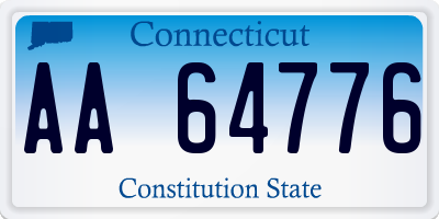 CT license plate AA64776