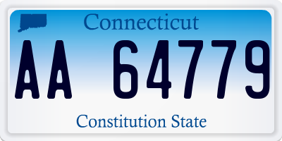 CT license plate AA64779