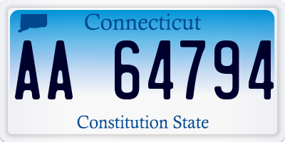 CT license plate AA64794