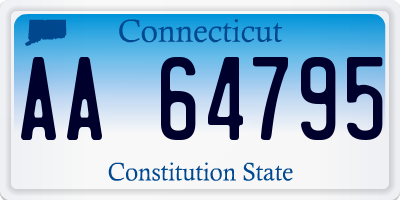 CT license plate AA64795