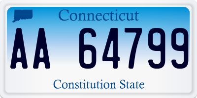 CT license plate AA64799