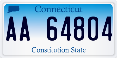 CT license plate AA64804