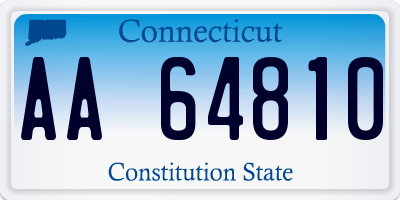 CT license plate AA64810