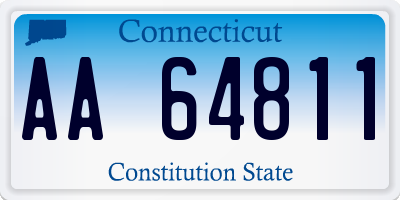 CT license plate AA64811