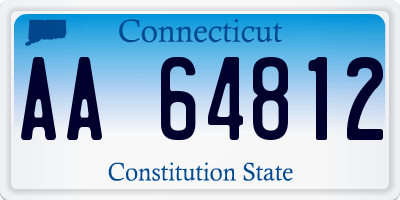 CT license plate AA64812