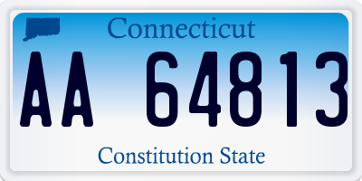 CT license plate AA64813