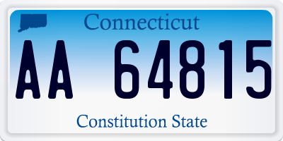 CT license plate AA64815