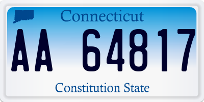 CT license plate AA64817