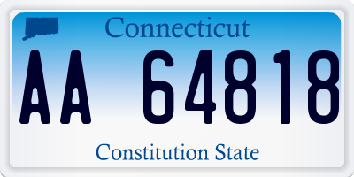 CT license plate AA64818