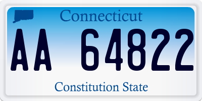 CT license plate AA64822