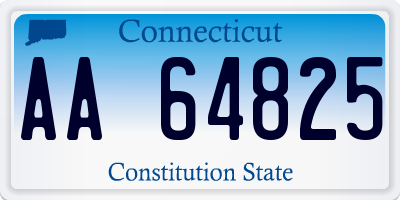 CT license plate AA64825