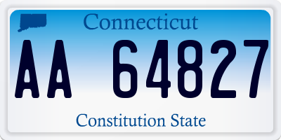 CT license plate AA64827