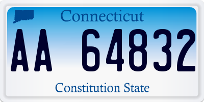 CT license plate AA64832