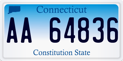 CT license plate AA64836