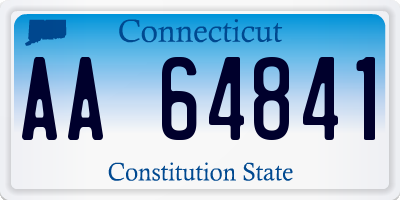 CT license plate AA64841