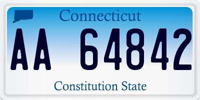 CT license plate AA64842