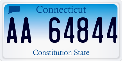 CT license plate AA64844